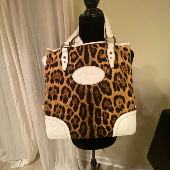 Dolce & Gabbana Animalier Brown Leopard Tote with white Accents W/COA - Picture 16 of 16